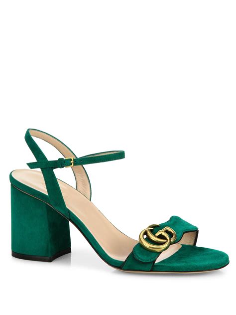 green gucci shoes men's|gucci marmont mid heel pump.